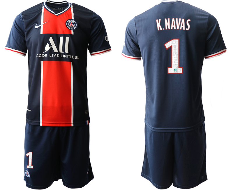 Men 2020-2021 club Paris St German home #1 blue Soccer Jerseys1->paris st german jersey->Soccer Club Jersey